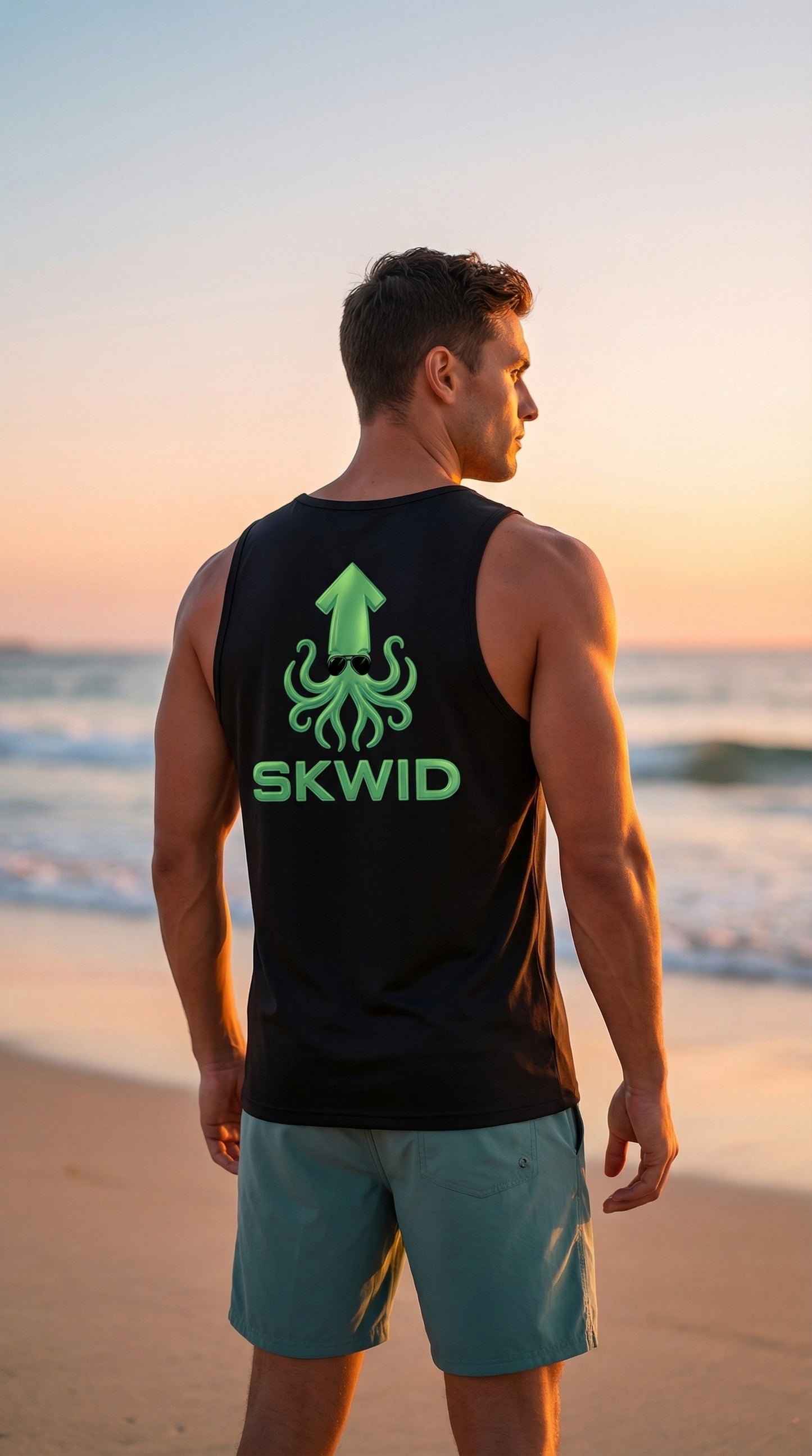 Mens Tank - SKWID Sunnies - Seaweed