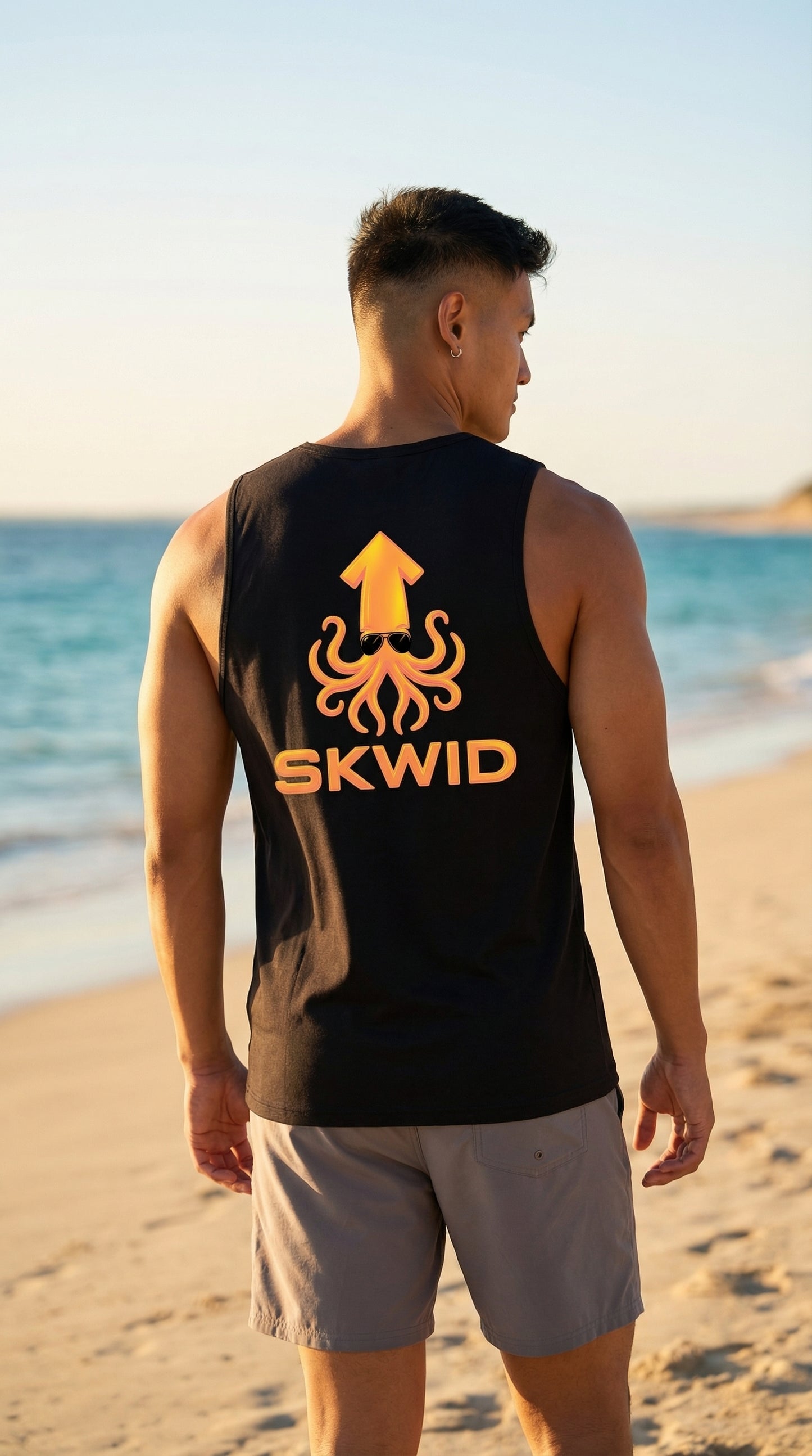 Mens Tank - SKWID Sunnies - Sunset