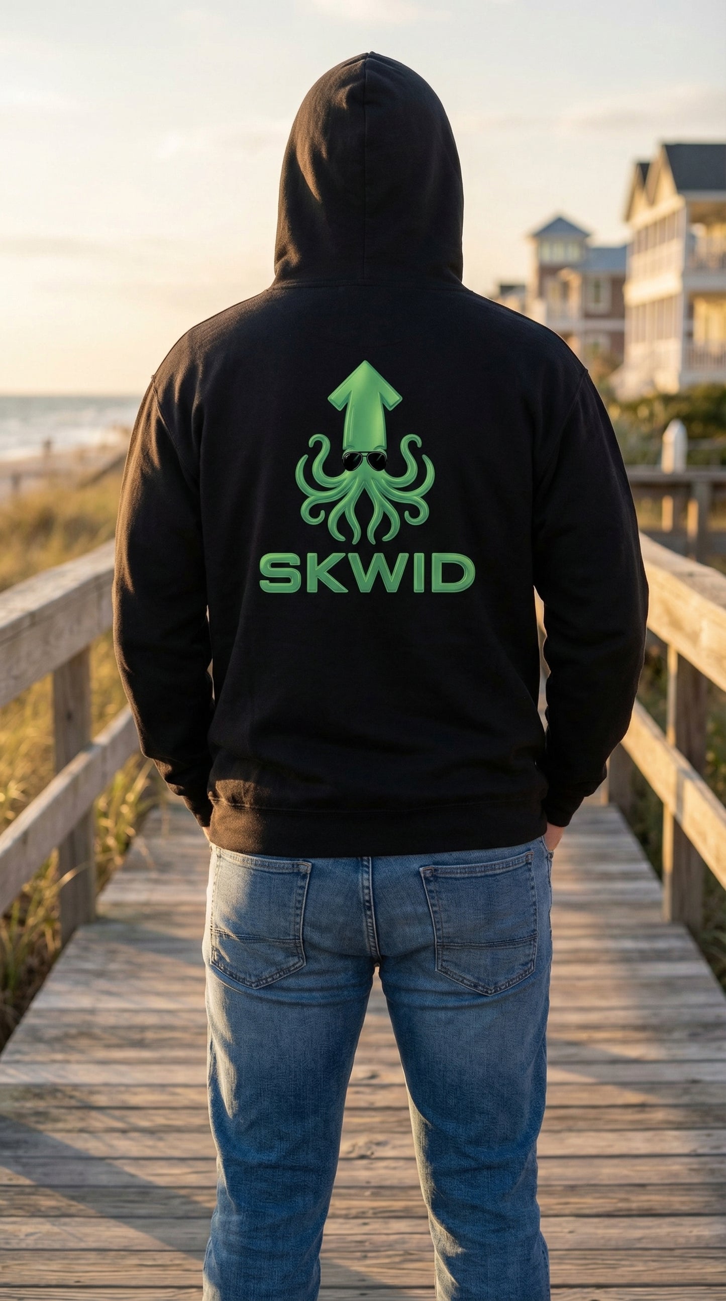 Stencil Hoody - SKWID Sunnies - Seaweed