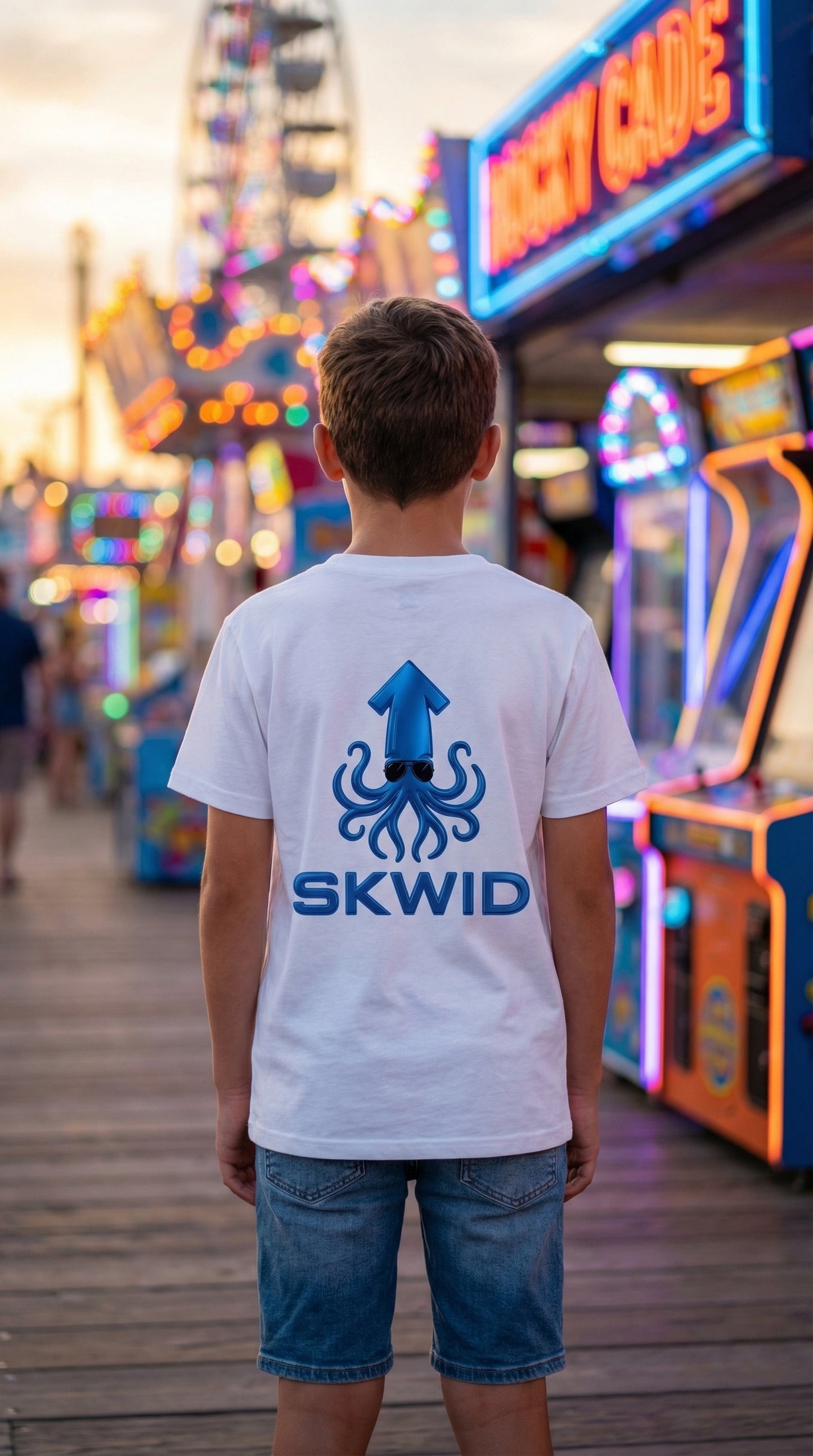 Youth Tee - SKWID Sunnies - Ocean