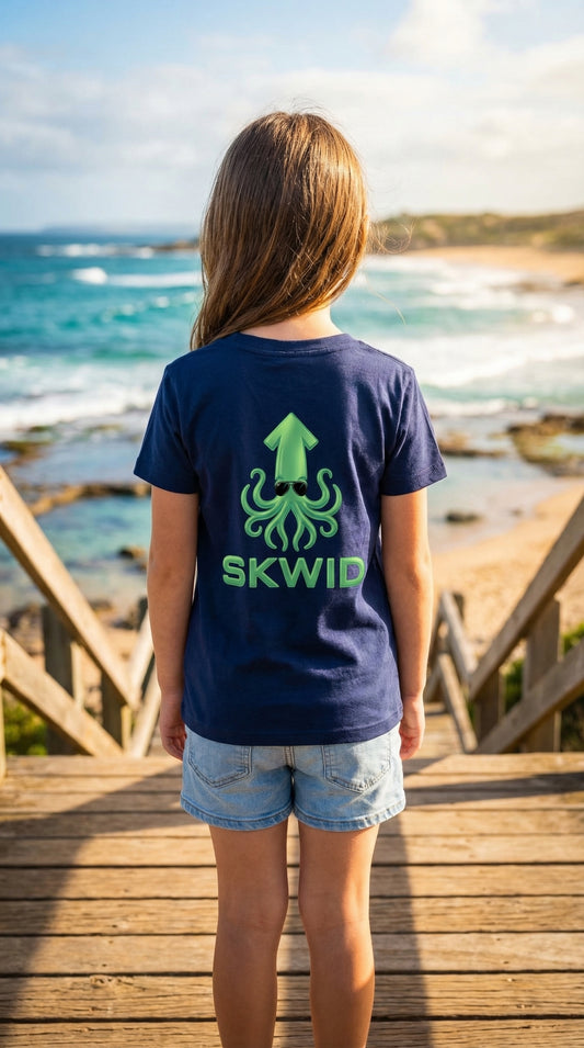 Youth Tee - SKWID Sunnies - Seaweed