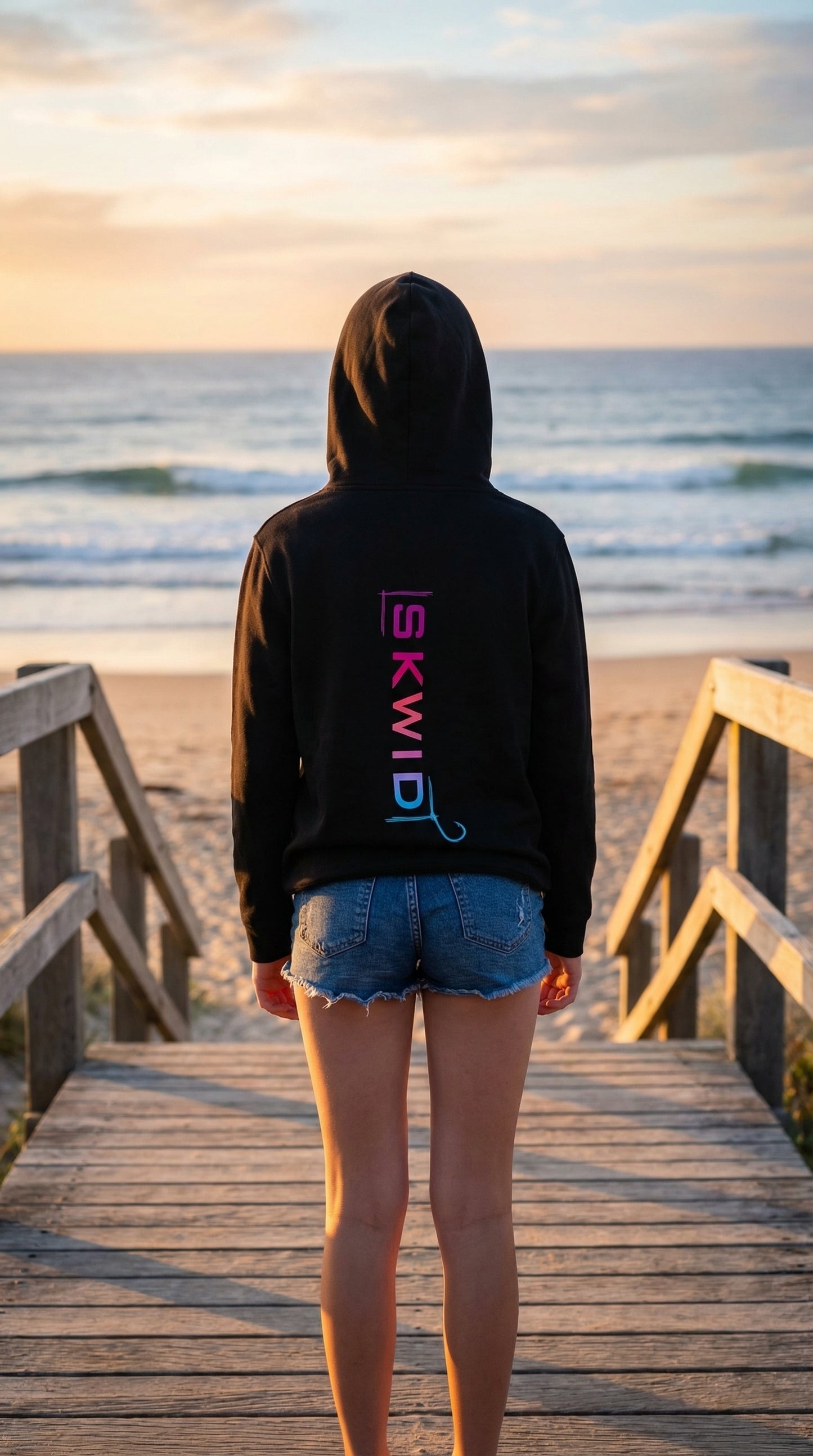 Youth Hoody - HOOKED - Pink/Blue